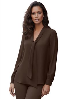 Long Sleeve Bow Blouse