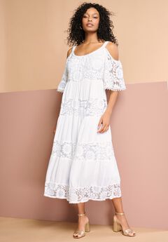 Lace Panelled Maxi Dress