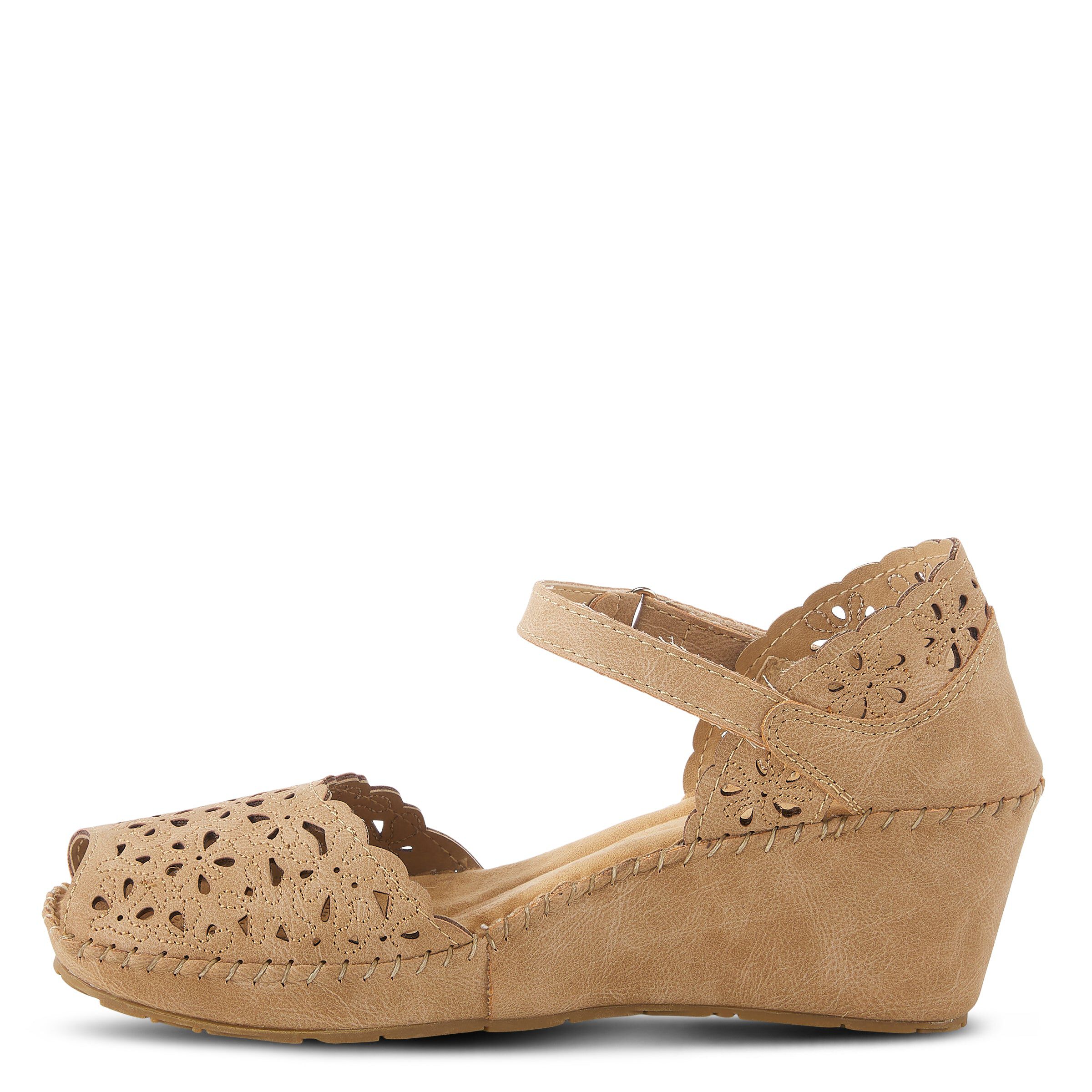 Gennina Closed Back Wedge Sandal, TAN, alternate image number 2