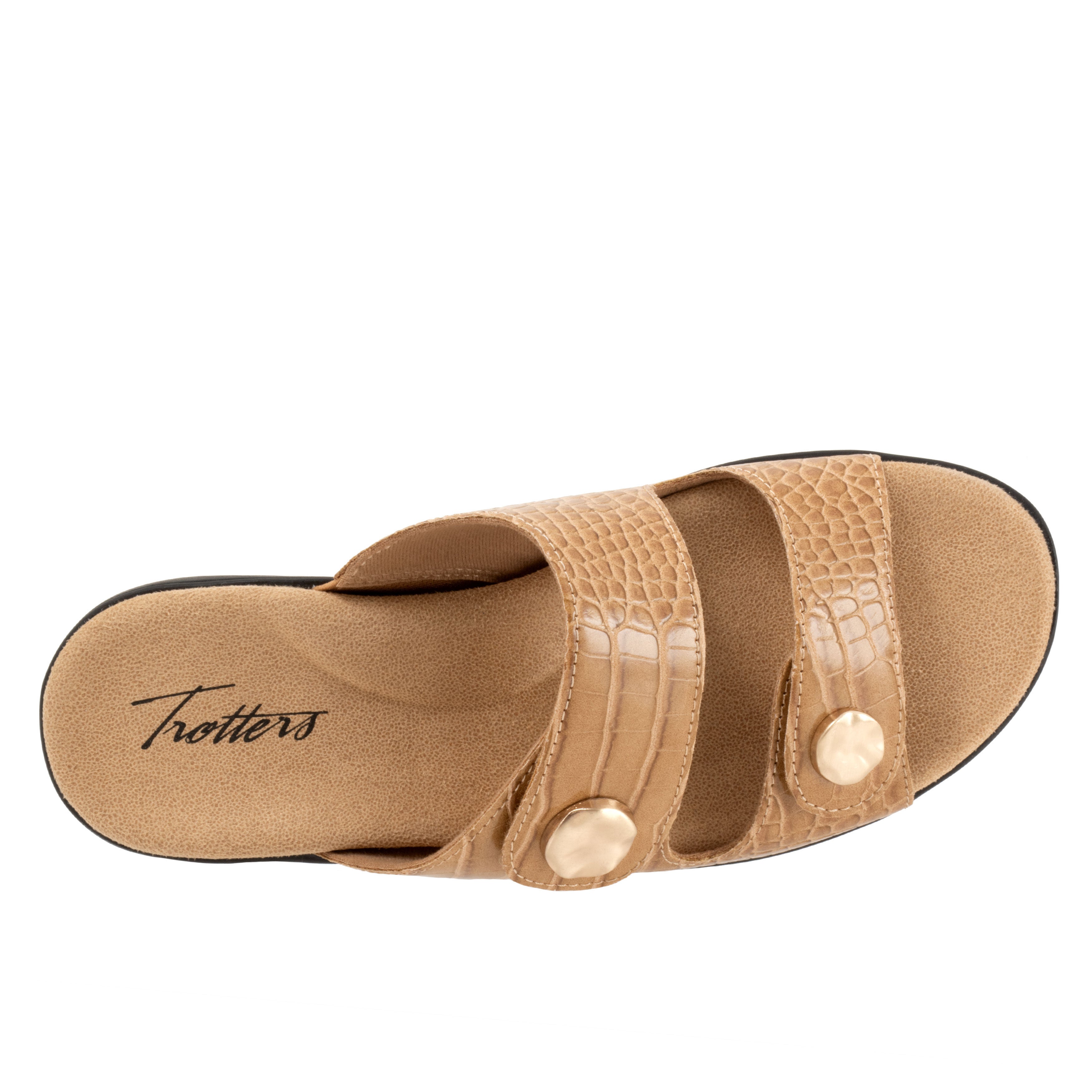 Ruthie Croco Sandal, LUGGAGE, alternate image number 3