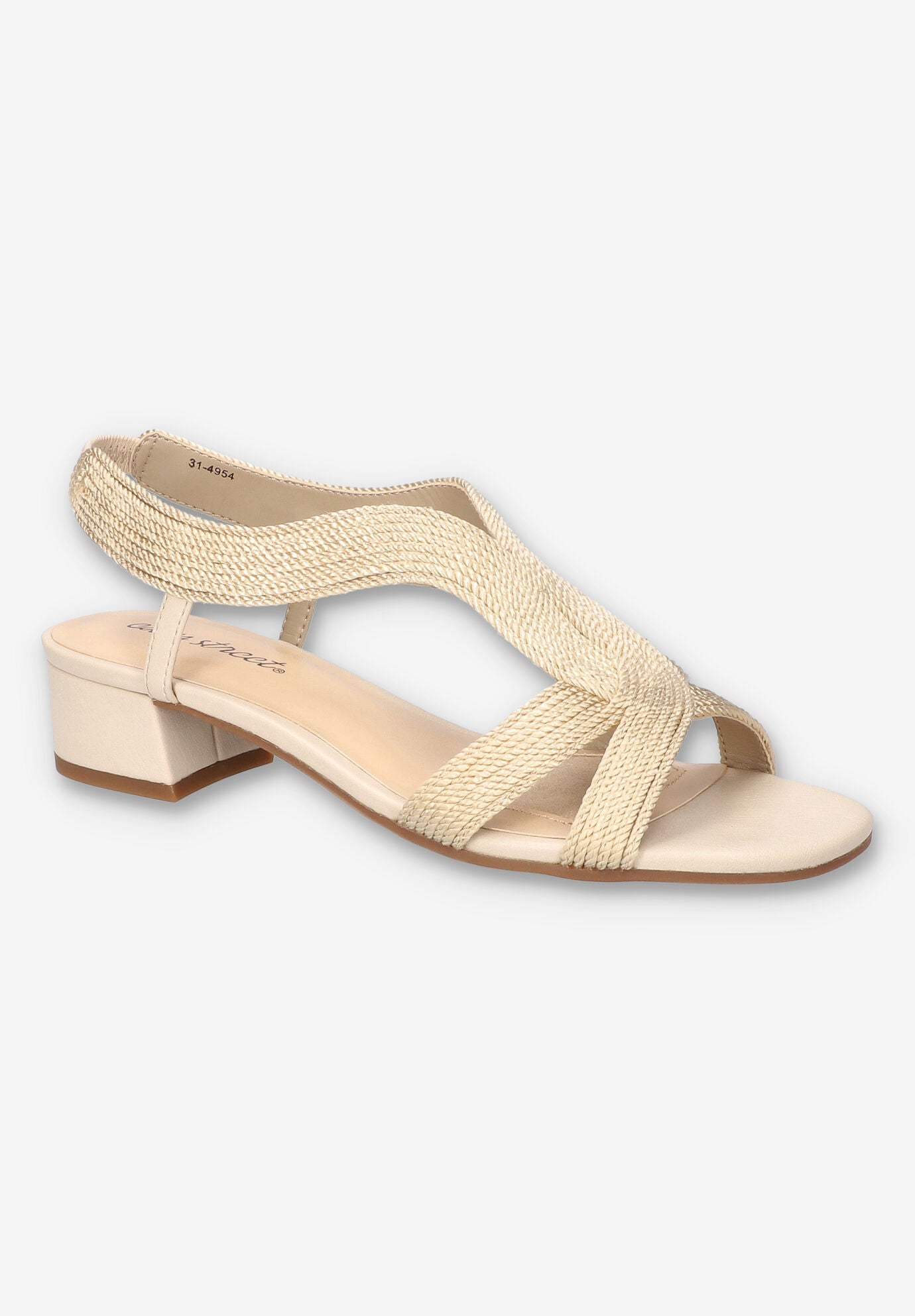 Festival Block Heel Sandal, BEIGE WOVEN, hi-res image number 0
