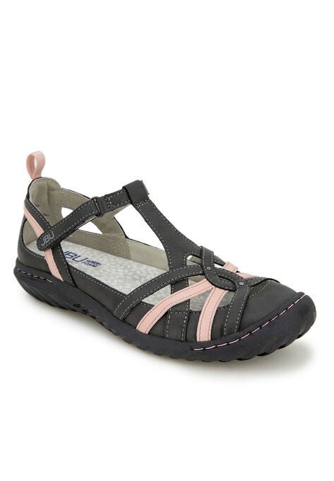 Dove T-Strap Flat, CHARCOAL PETAL, hi-res image number null