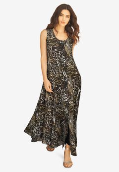 Button Front Crinkle Dress