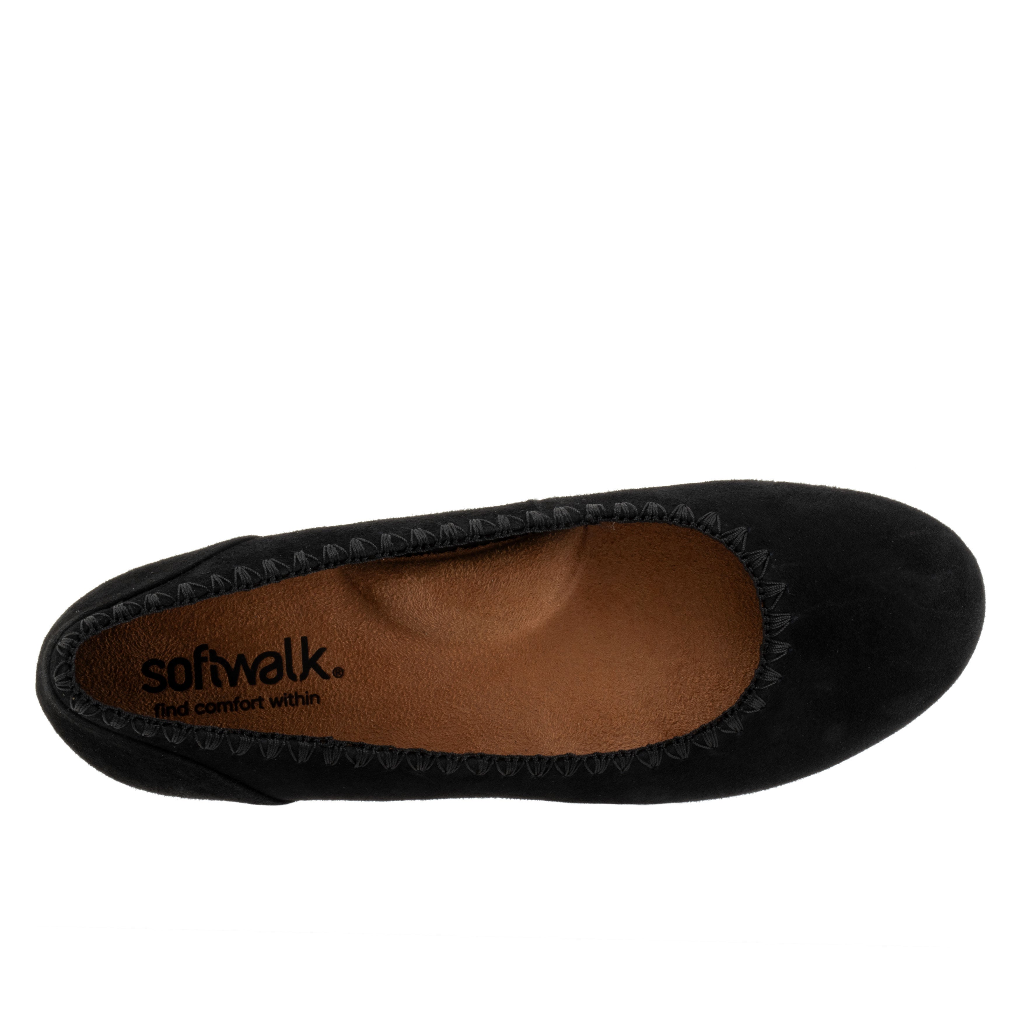 Sonoma Embroidery Flat, BLACK SUEDE, alternate image number 3