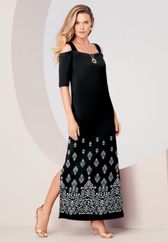 Ultrasmooth Cold Shoulder Maxi Dress