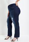 June Fit Distressed Straight-Leg Jeans, , alternate image number null