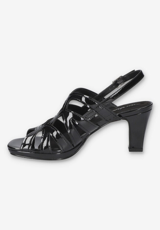 Jetty Heeled Sandal, BLACK PATENT, alternate image number 4