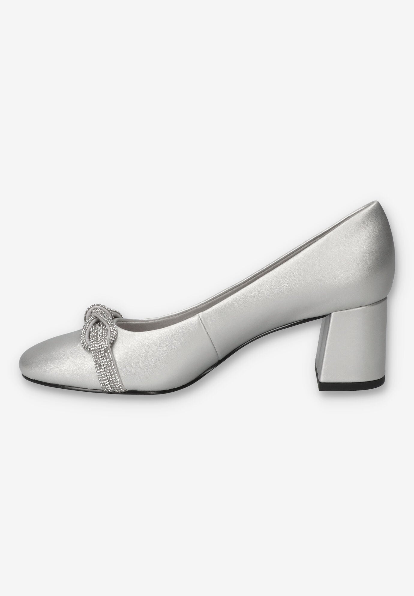 Marigold Square Toe Pump, SILVER, alternate image number 4