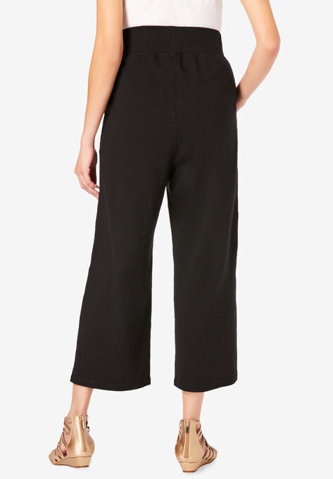 Side-Pocket Essential Stretch Yoga Capri Pant, , on-hover image number null