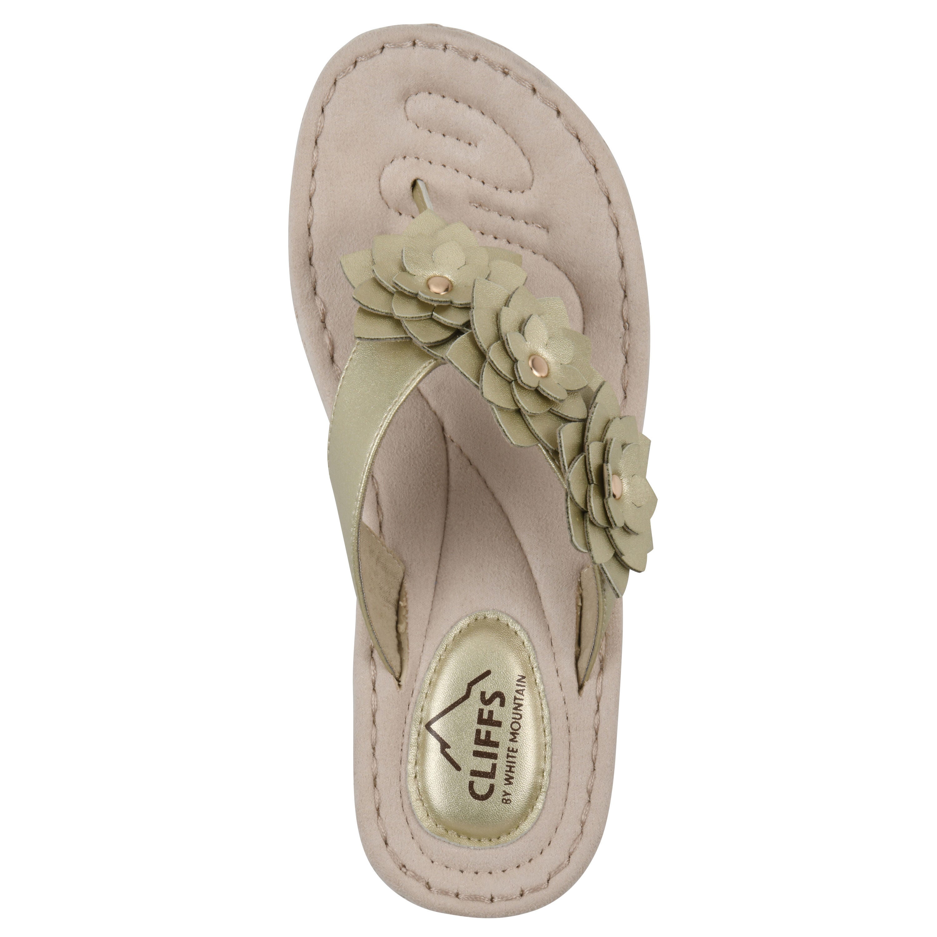 Content Thong Sandal, LIGHT GOLD SMOOTH, alternate image number 4