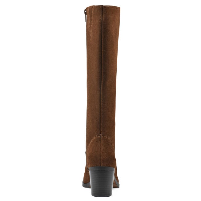 Tater Heeled Tall Shaft Boot, HAZEL SUEDE, on-hover image number 1