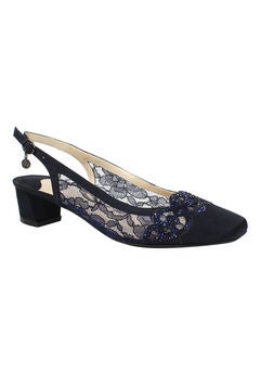 Navy Blue Slingback Flats