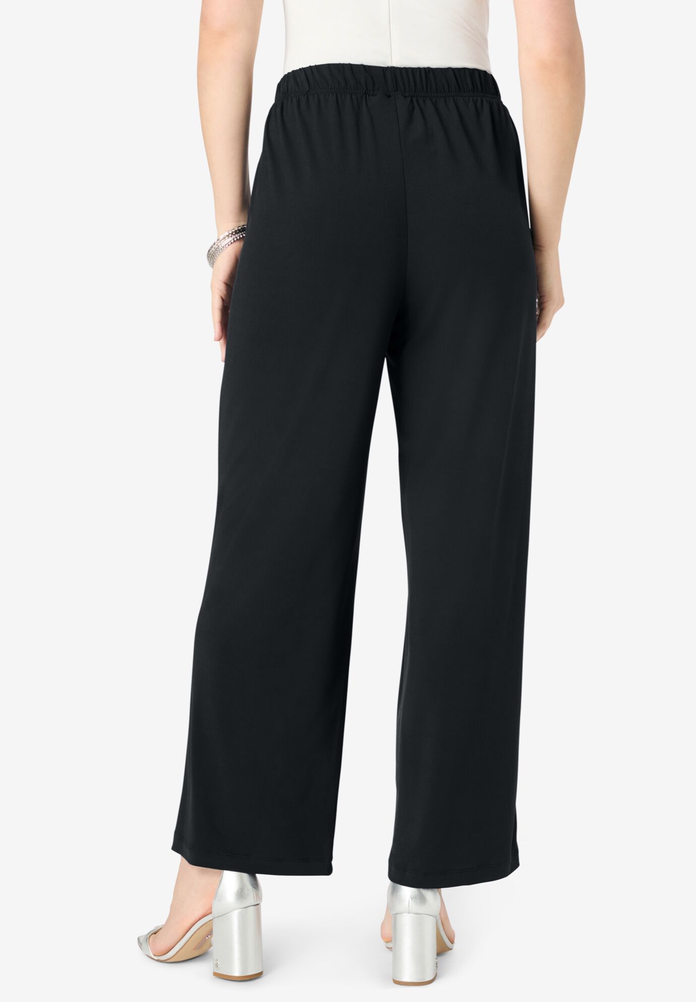 Ultrasmooth&reg; Fabric Cropped Pant, BLACK, on-hover image number 1