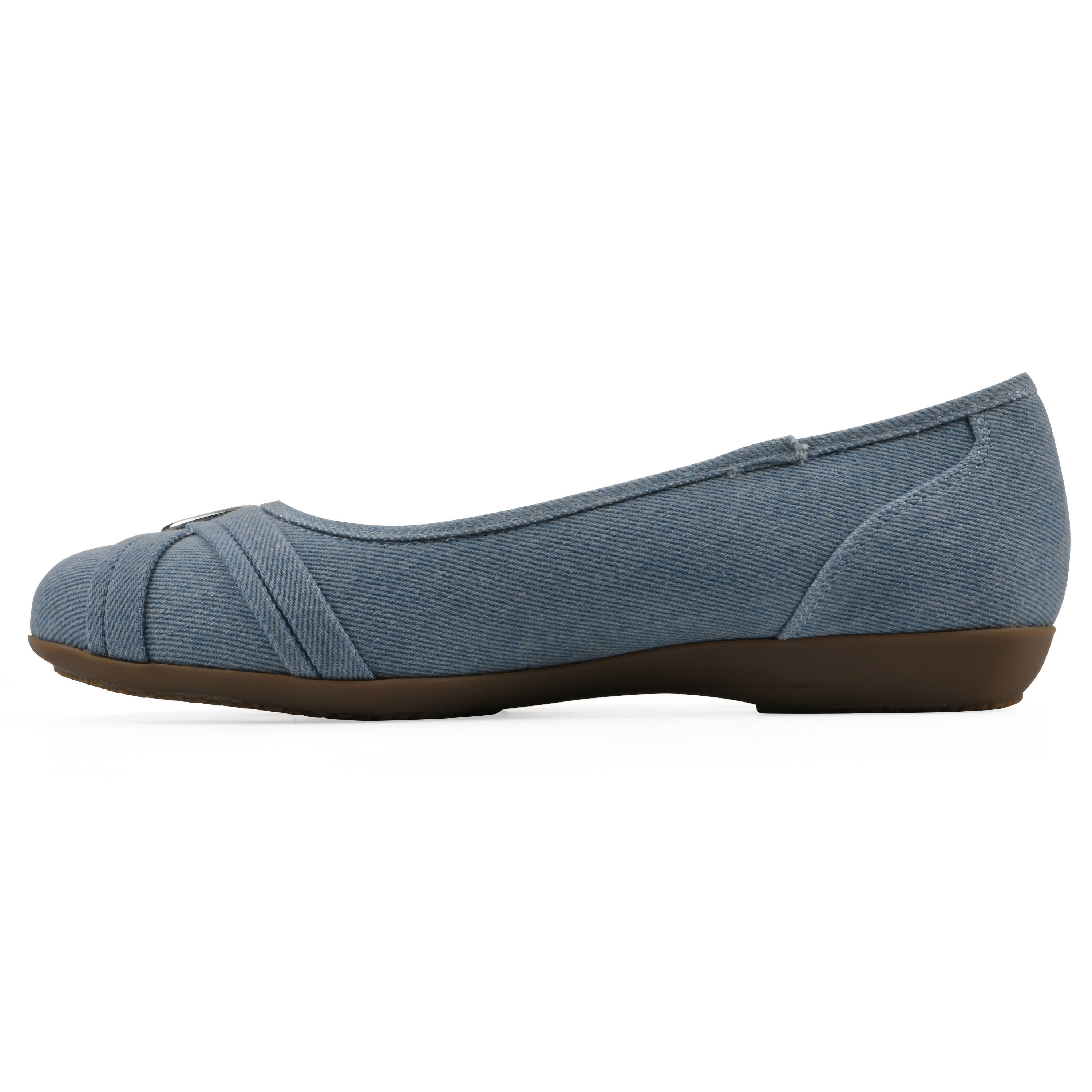 Calming Ballet Flat, DENIM BLUE FABRIC, alternate image number 3