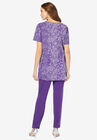 Print Notch-Neck Soft Knit Tunic, , on-hover image number 1