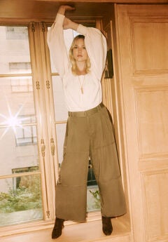 High-Rise Wide-Leg Cargo Pants