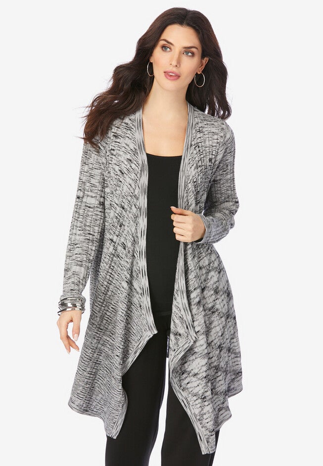Marled Wrap Cardigan, , alternate image number null