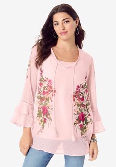 Swiss Dot Georgette Top