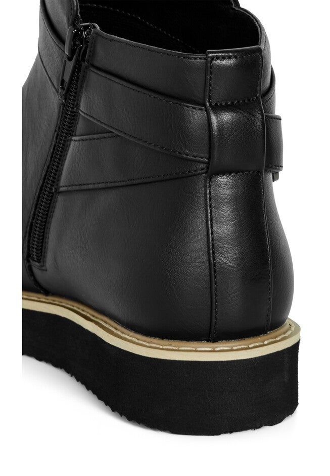 WIDE FIT Valentina Ankle Boot, BLACK, alternate image number null