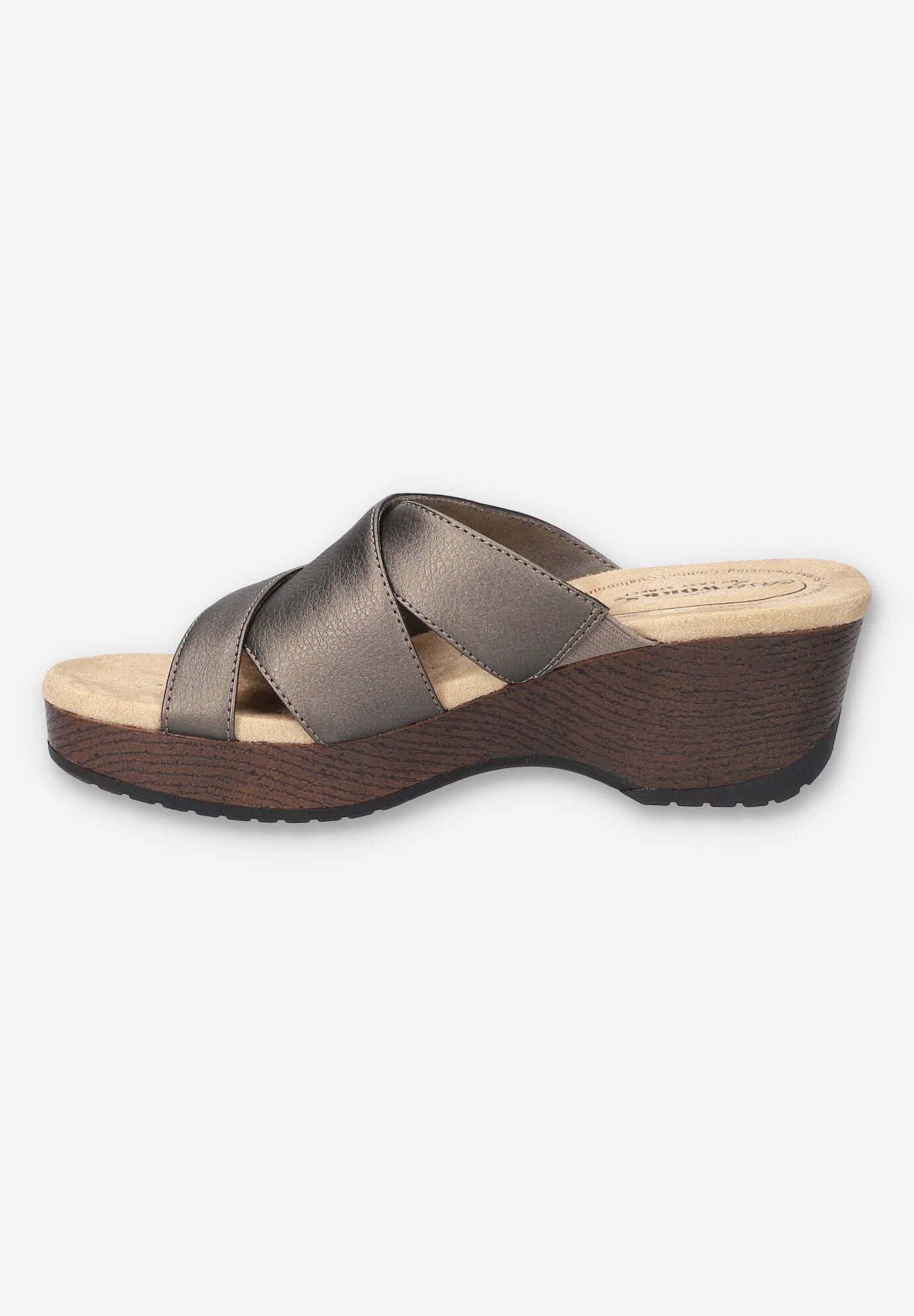 Ren Slip-Resistant Sandal, PEWTER, alternate image number 4
