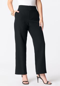 Plus Size Bi-Stretch Wide Leg Pant