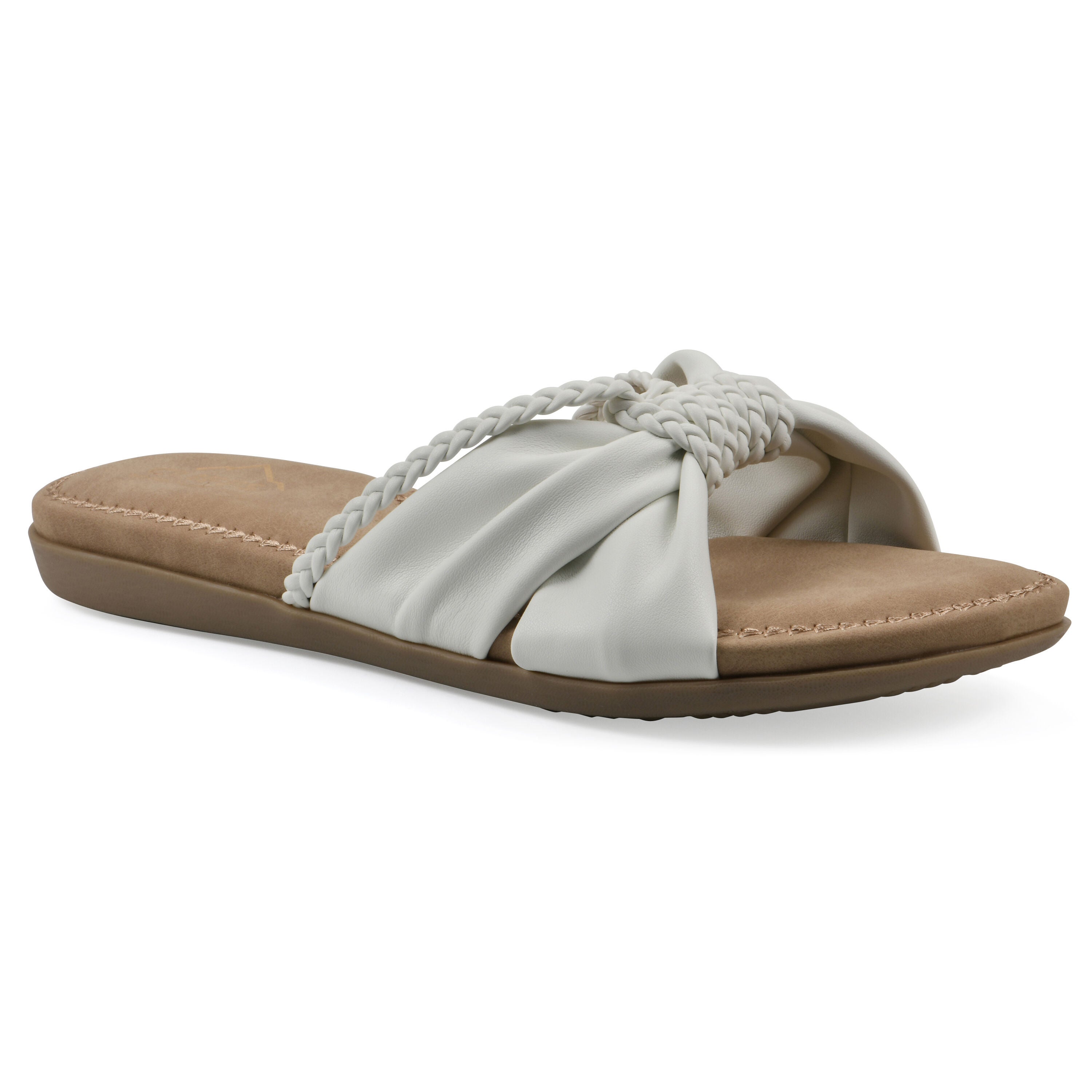 Fasha Slide Sandal, WHITE SMOOTH, hi-res image number 0