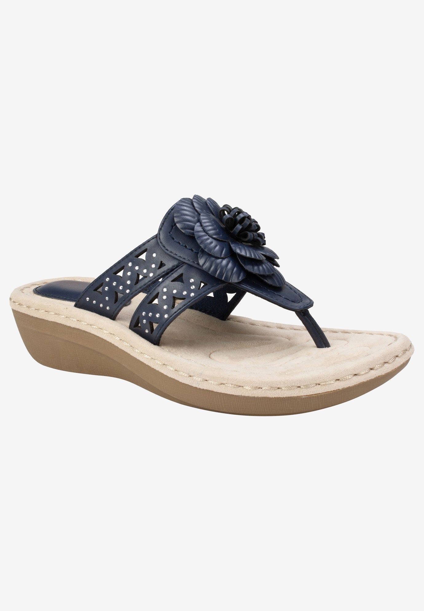 Cynthia Sandal , NAVY SMOOTH, hi-res image number 0