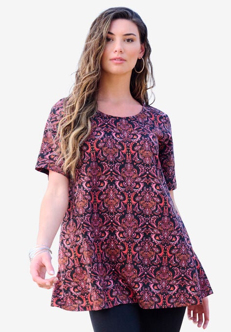 Swing Ultimate Tee with Keyhole Back, MULTI PAINTED MEDALLION, hi-res image number null