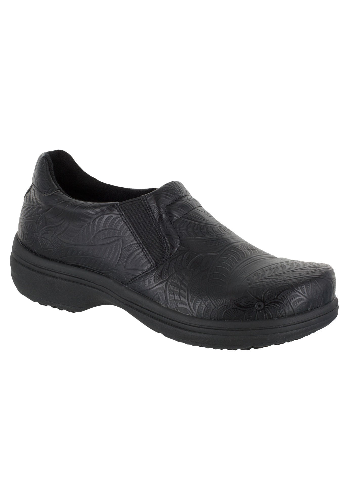 Bind Slip-Ons by Easy Works by Easy Street&reg;, BLACK EMBOSSED, hi-res image number 0