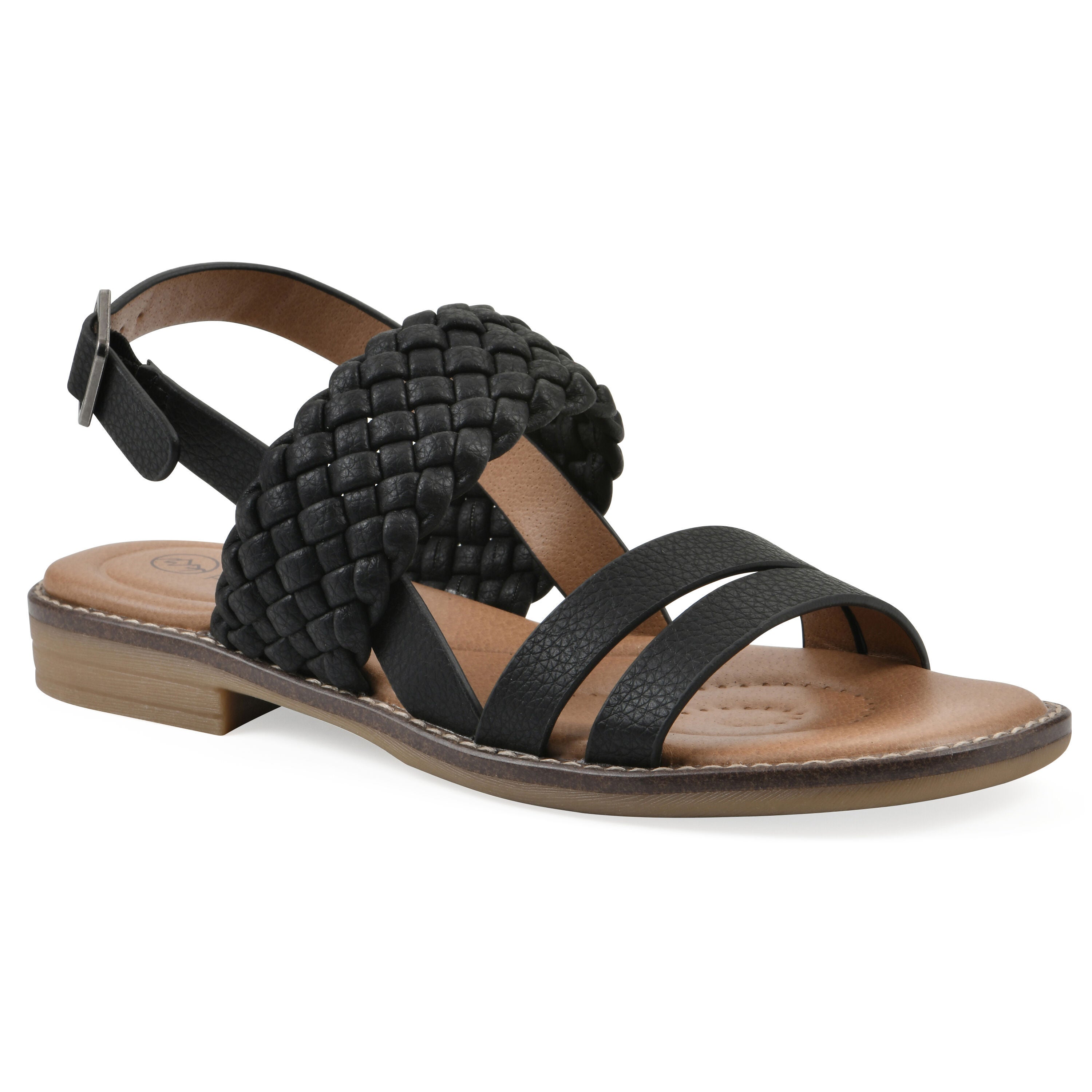 Macaroni Backstrap Sandal, BLACK SMOOTH, hi-res image number 0