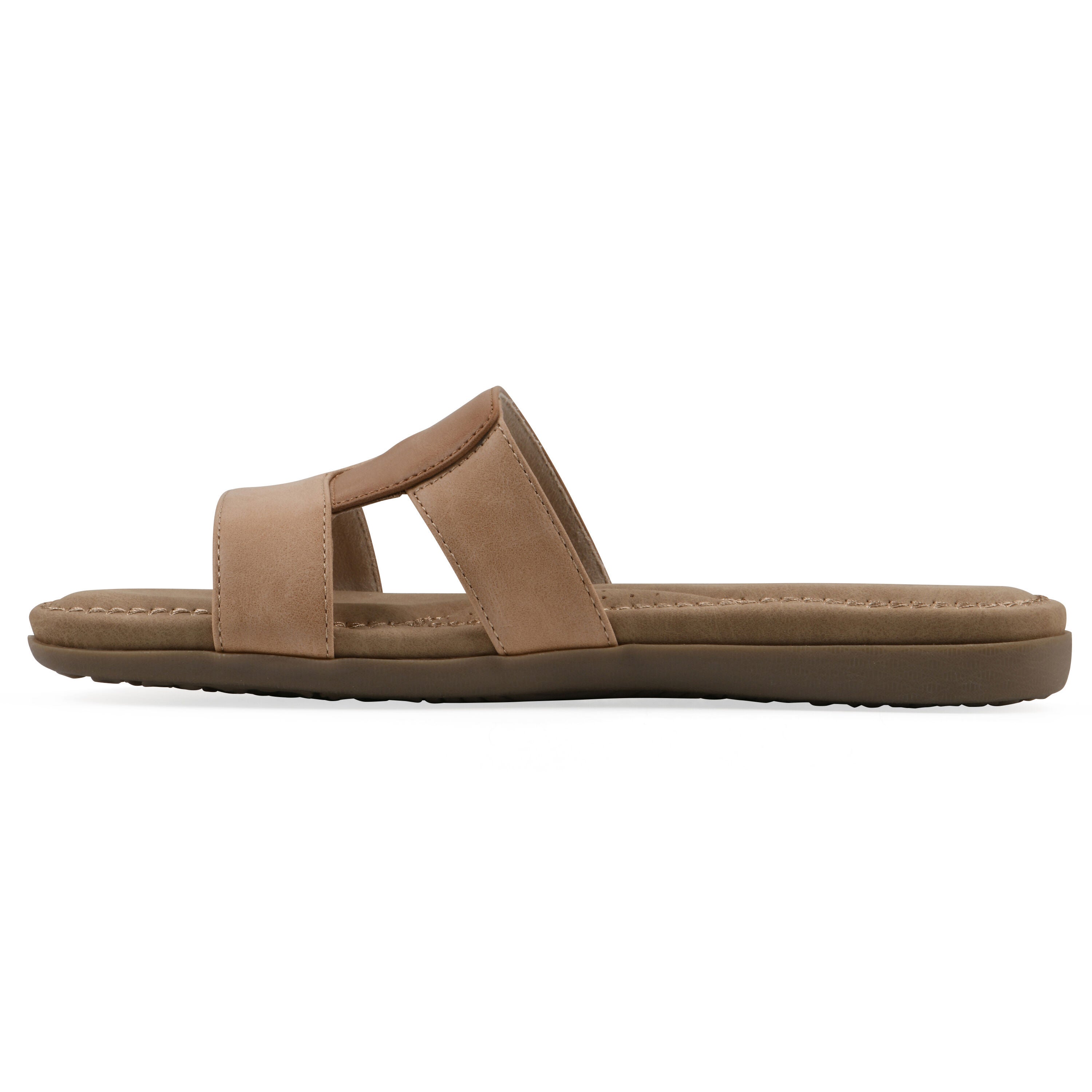 Fraida Slide Sandal, NATURAL NUBUCK, alternate image number 3