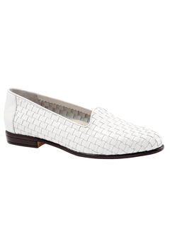 Womens White Leather Loafers