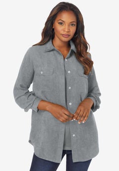 Faux Suede Big Shirt