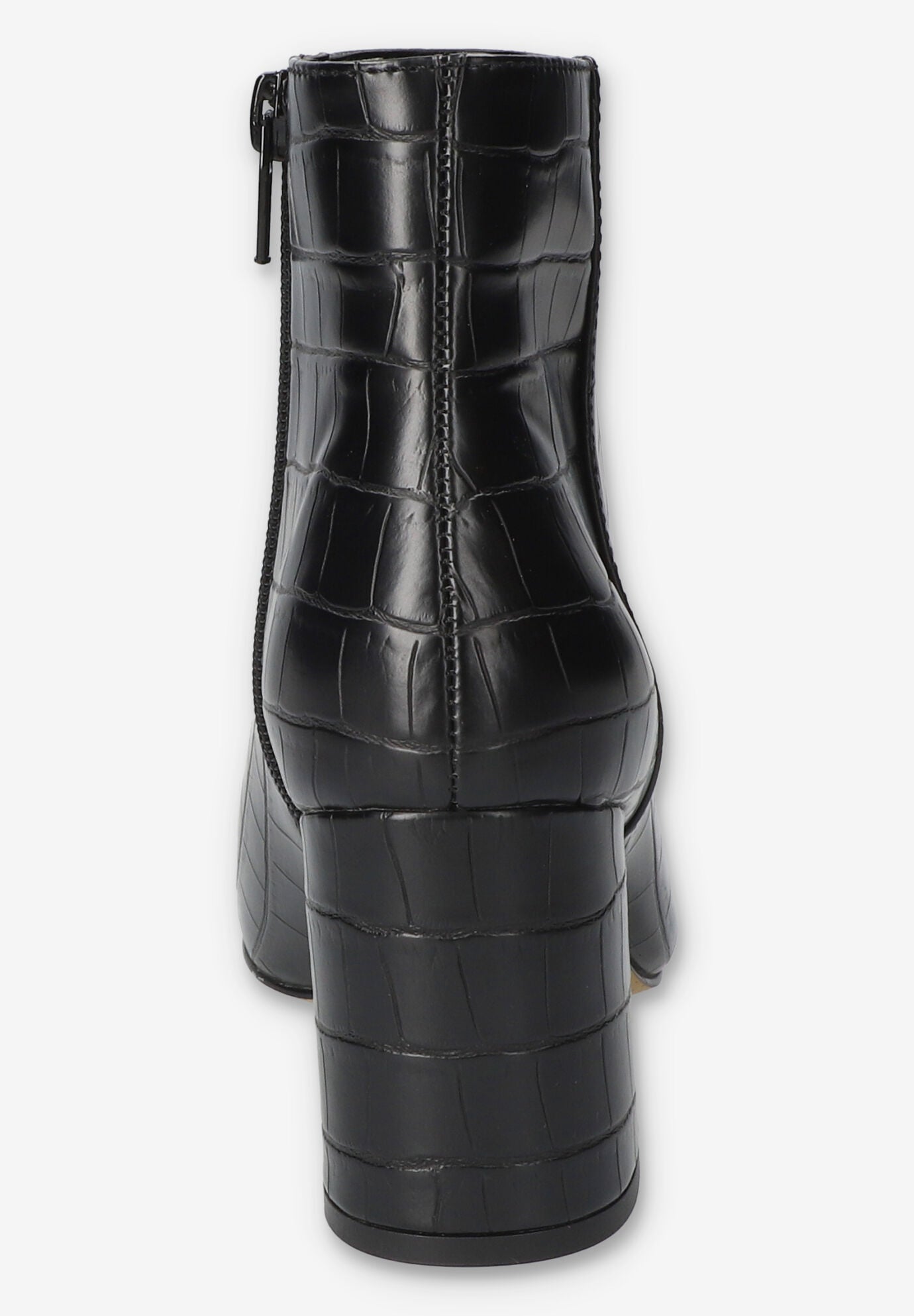 Wilma Square Toe Ankle Boot, BLACK CROCO, on-hover image number 1