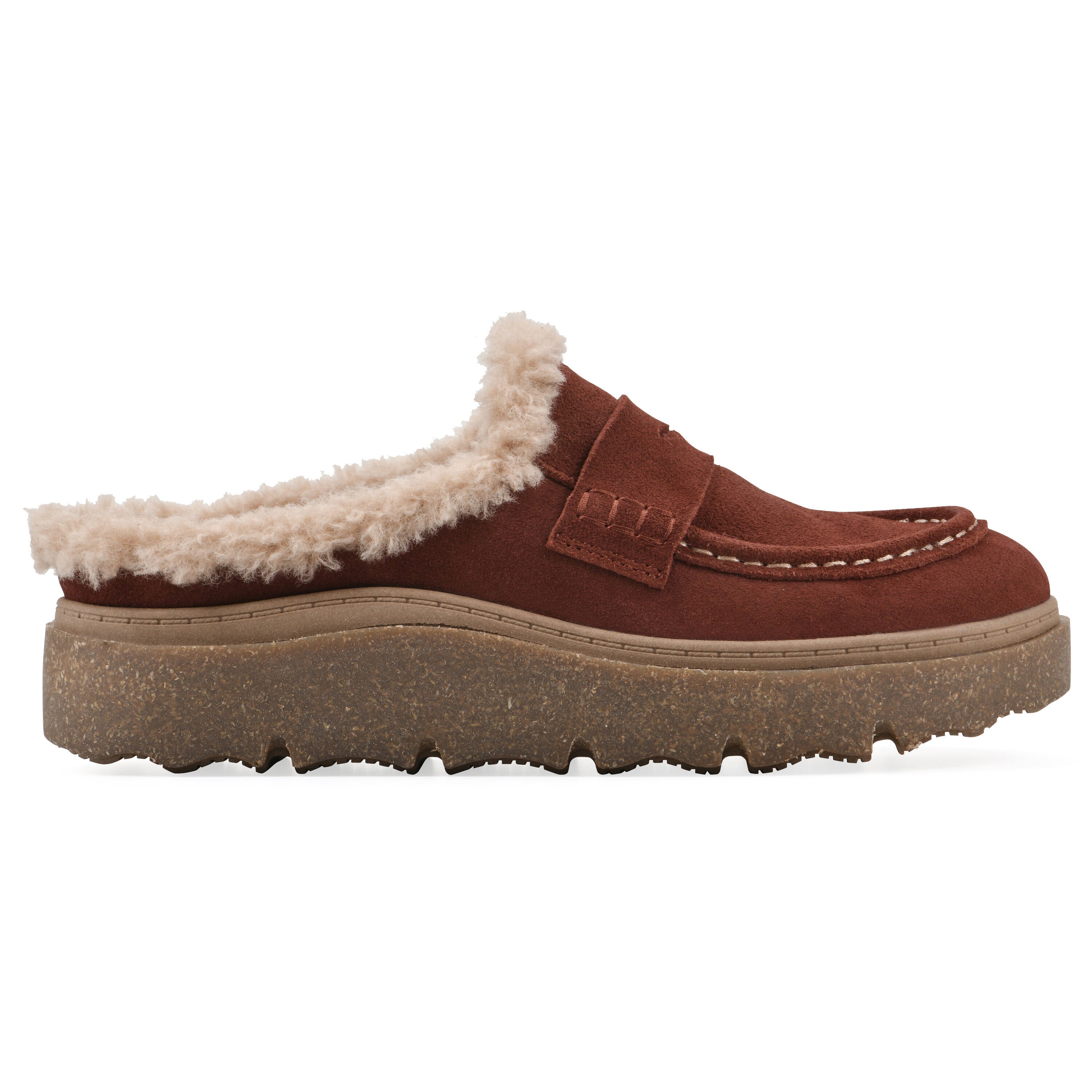 Vayva Platform Clog, RUST SUEDE, alternate image number 2