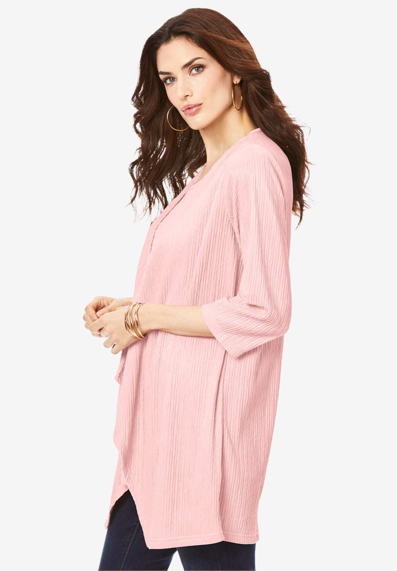 Textured Knit Tank and Sweater Illusion Set., , alternate image number 2