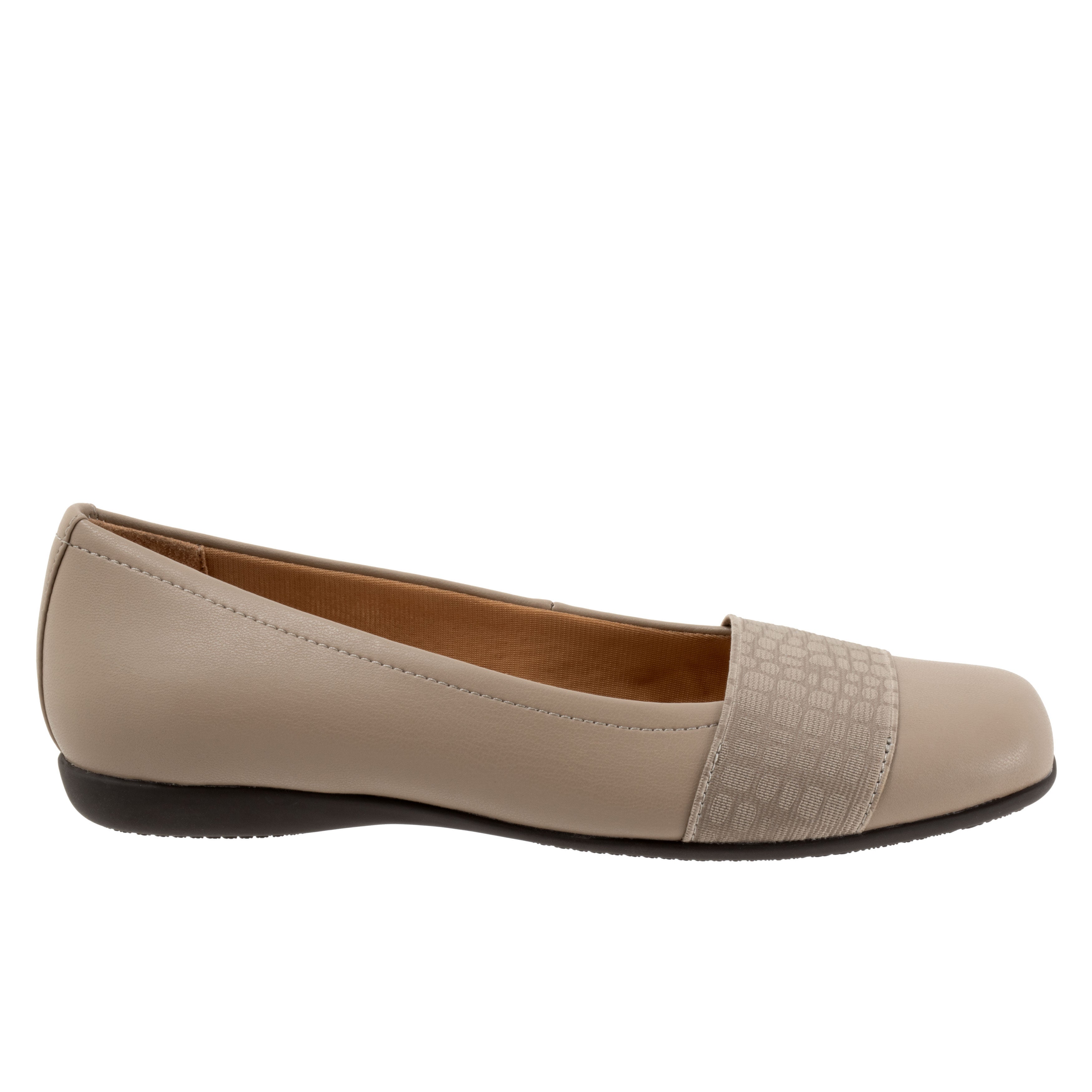 Samantha Flat, TAUPE CROCO, alternate image number 4
