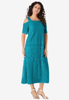 Cold-Shoulder Lace Dress