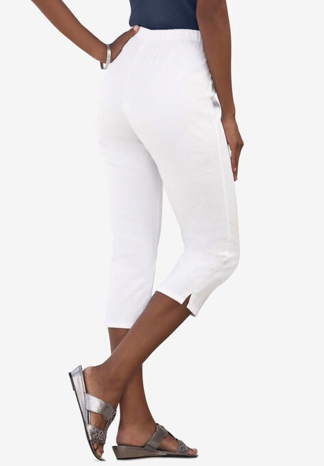 Pull-On Stretch Capri Jean, , alternate image number null