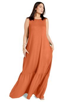 Ruffle Hem Maxi Dress