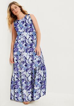 Cutout Neckline Maxi Dress