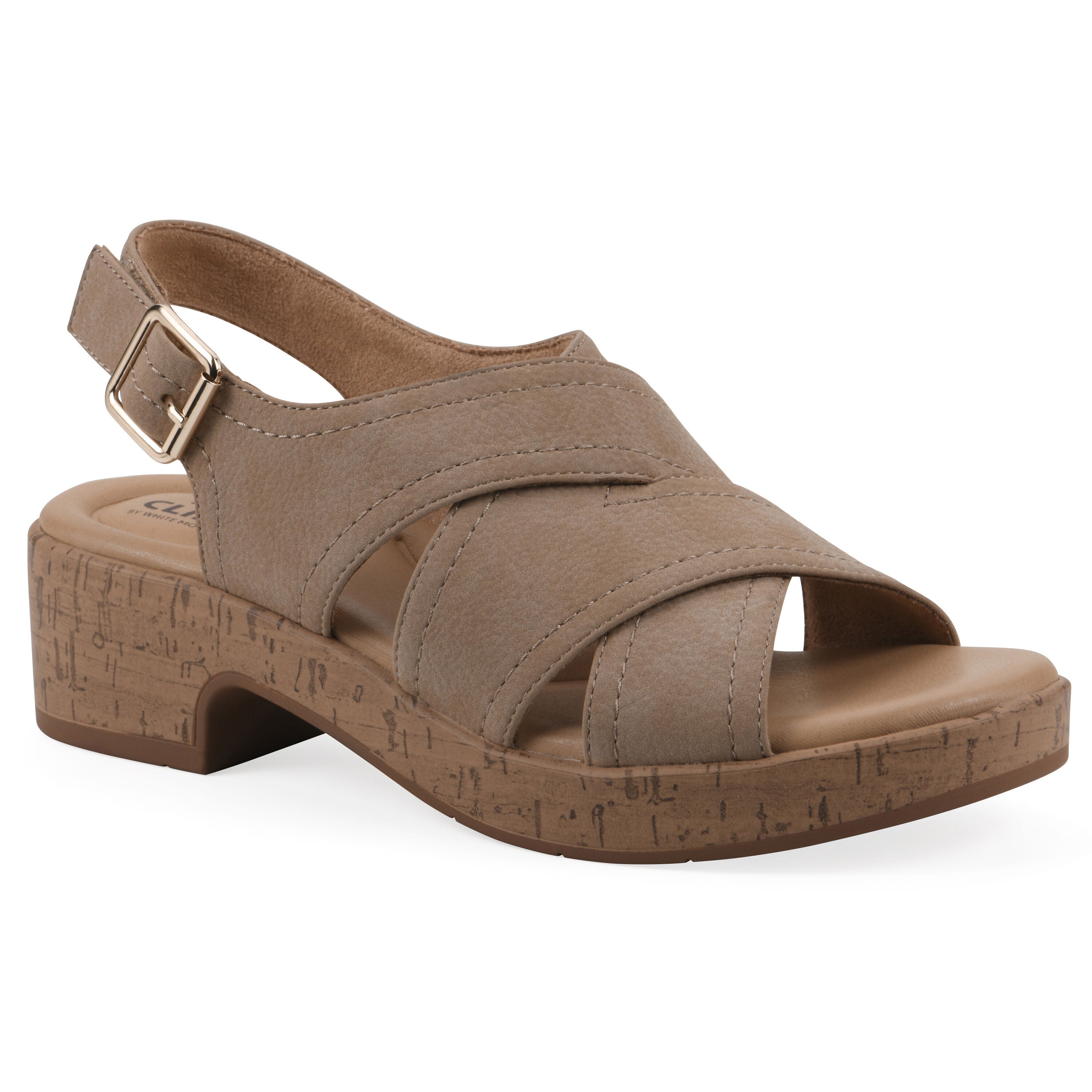 Finnlee Block Heel Sandal, MOCHA NUBUCK, hi-res image number 0