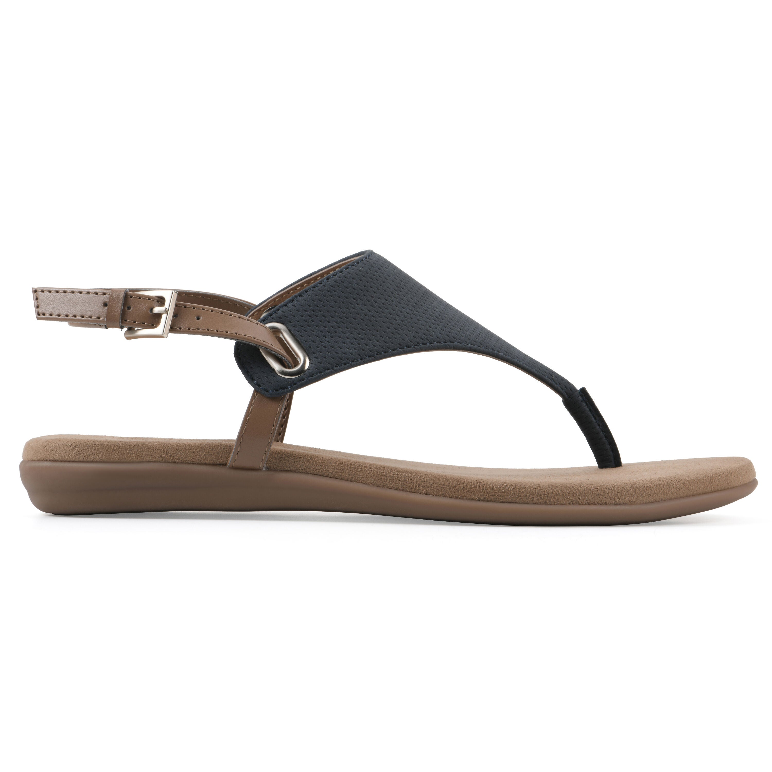 Lifted Backstrap Sandal, NAVY SMOOTH, alternate image number 2