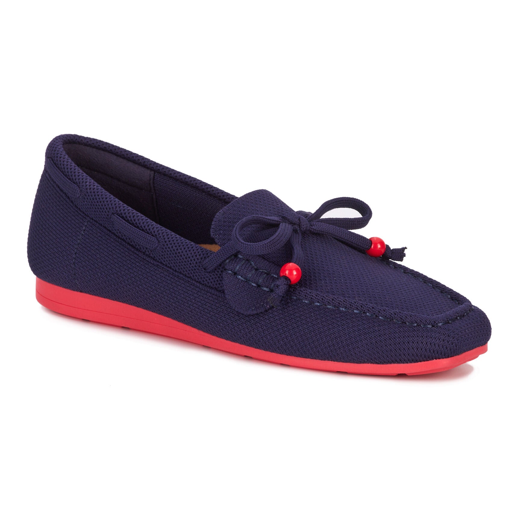 Neve Flat Knit Moccasin, NAVY KNIT, hi-res image number 0