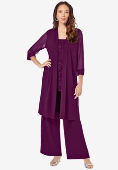 Ultrasmooth® Sequin Duster Pant Set