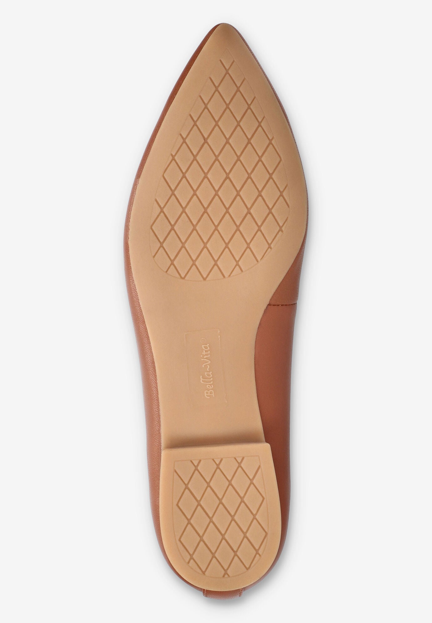 Alessi Perf Pointed Toe Flat, DARK TAN LEATHER, alternate image number 5