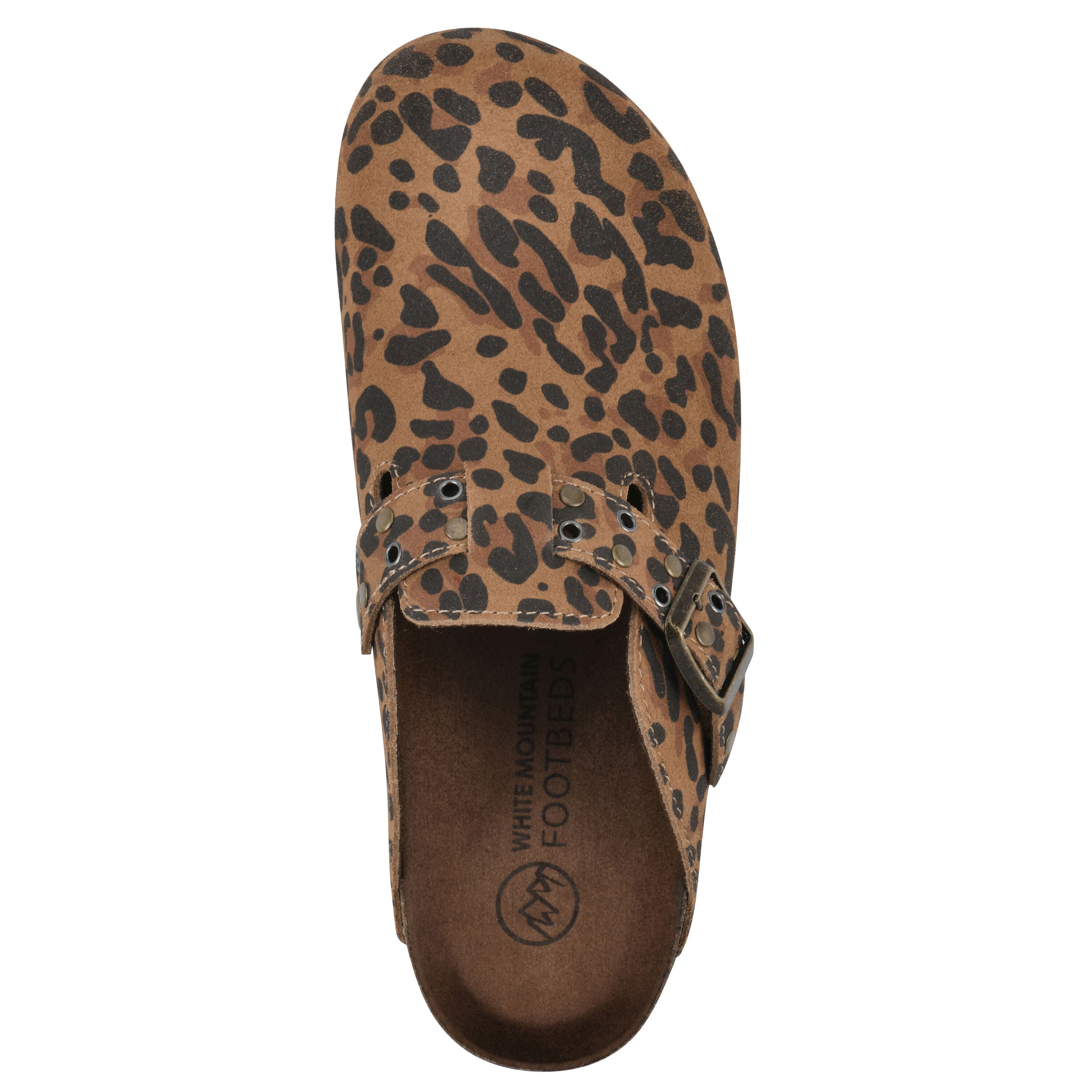 Benben Footbeds Clog, BROWN LEOPARD SUEDE, alternate image number 4