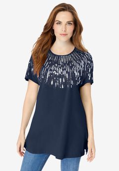 Embellished Tunic with Side Slits