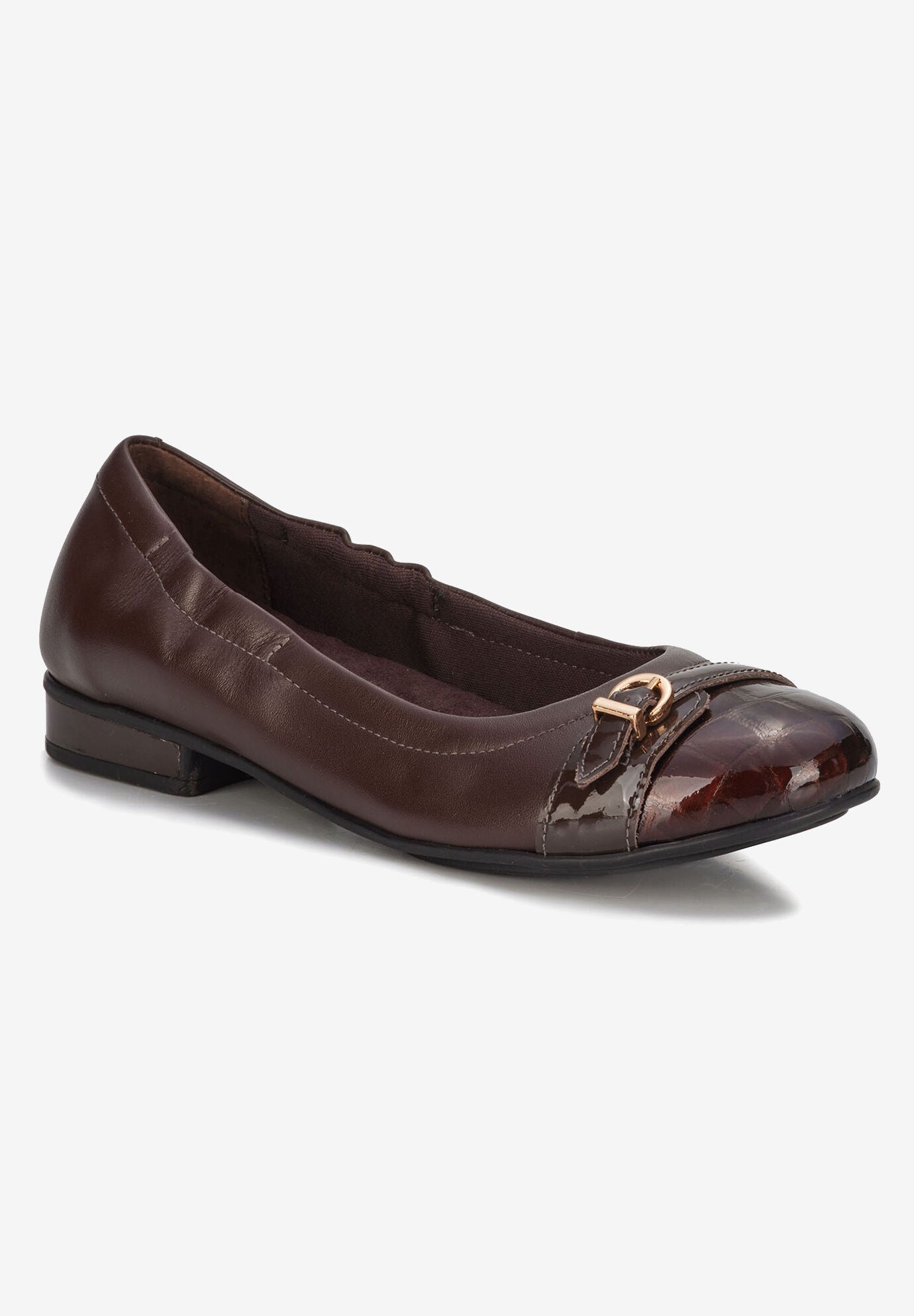 Trista Flat, BROWN LEATHER PATENT, hi-res image number 0