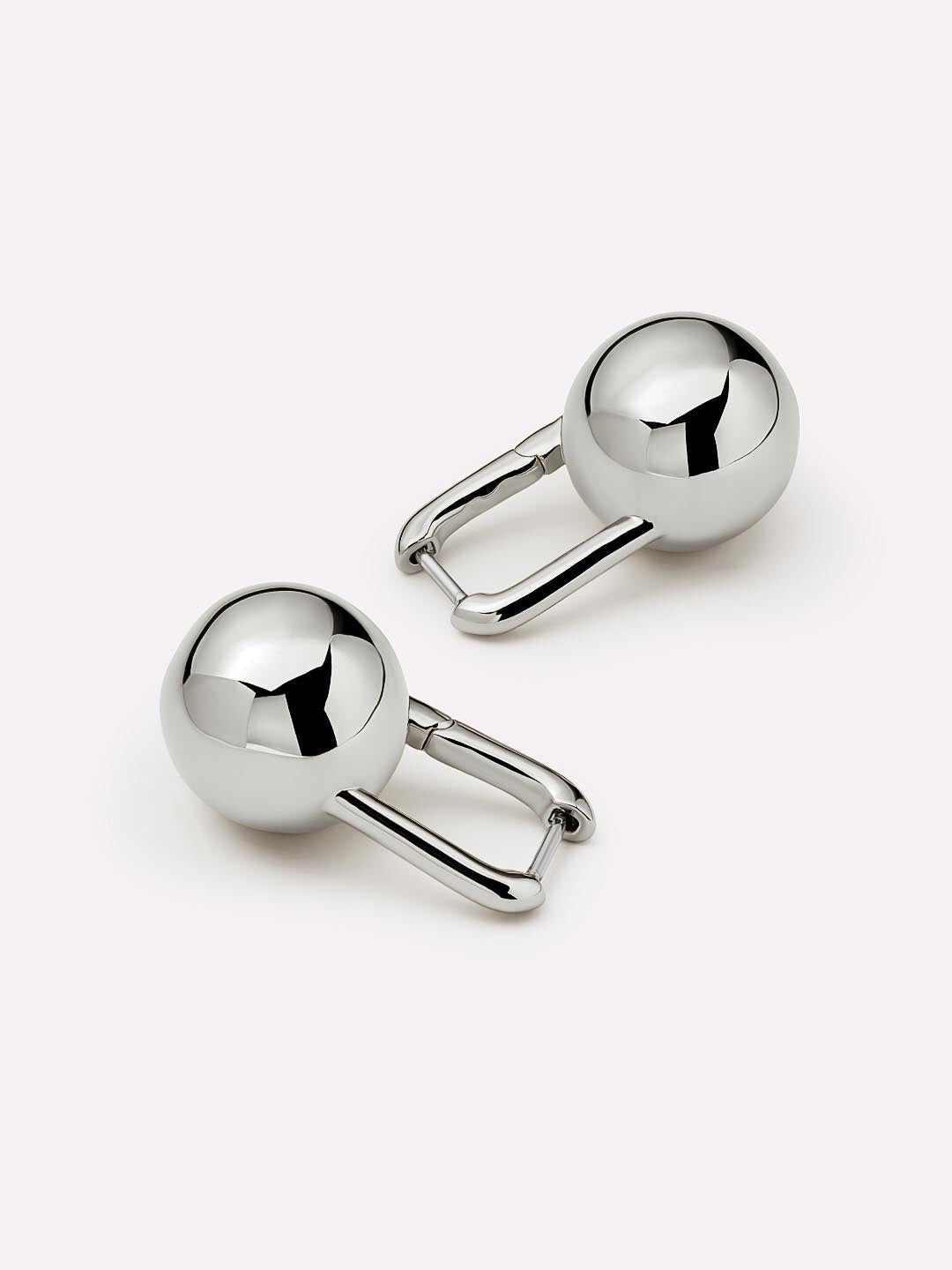 Perry Statement Earrings, SILVER, alternate image number 4